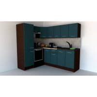 Bucatarie de Colt GENA NEW 6 ST. 170-220, Fara Corp de Cuptor, Wenge / Decor 0244